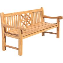 CLP Teakbank Florida 200 cm – Teakholz – Ergonomischer Sitzkomfort – Zertifikat für legales Holz