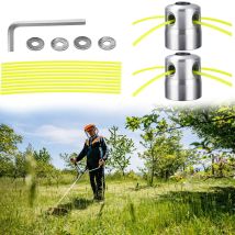 Cabezal Desbrozadora Universal (2 Unidades), Cabezal De Corte De Alambre De Aluminio Con 10 Líneas, Accesorios Para Cortacésped De Jardín, Césped Y 