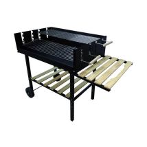 Barbacoa de carbón Blinky Circe – Acero pintado – 117 x 56,5 x 86 cm – 16 kg – Superficie de cocción 85 x 56 cm