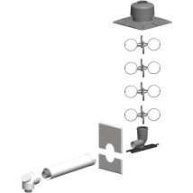 Atec Ensemble De Puits Polytwin Avec Raccord En Plastique Dn 60/100 - Dn 80