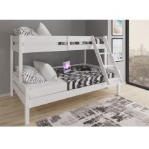Vitalispa - Litera Everest, Blanco, 120x200 / 80x200 Cm Con 2 Colchones