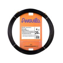 12104020 - Guía Pasacables Nylon Monofilamento, 20 Metros, Diámetro 4mm, Negro - Anguila