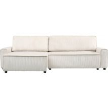 Palozi Sofa - Sofá Esquinero Convertible Y Reversible De Pana 'montaigne' - 3 Plazas - Beige