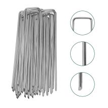 Swanew Lote De 1000 Piquetas Anclaje Suelo Jardín 150x25x2,8mm Galvanizado Plata