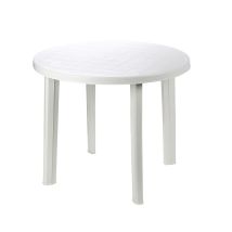 Ipae Progarden - Mesa Redonda Para Exterior. Color: Blanco Ø90x72cm