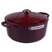 Le Creuset Casseruola Rotonda 28 Cm Rosso Pulsante Dorato