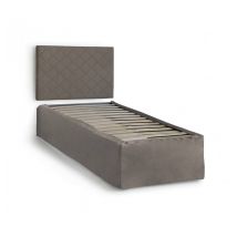 Talamo Italia - Letto Singolo Accu, Set Testata In Ecopelle Con Rete Ortopedica E Mantovana, 100% Made In Italy, Adatta A Letto Singolo, Per Materasso