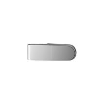 Pinza de puertas de vidrio – 2 piezas – Acabado niquelado mate – Aluminio