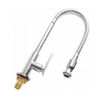 Tunwit - Grifo De Cocina Para Exteriores Mumu, Giratorio 360°, Mezclador De Un Solo Orificio, Grifo De Cocina De Agua Fría, Grifo De Lavandería