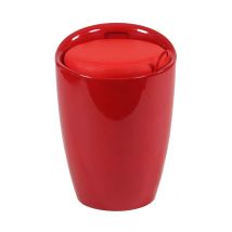 Milani Home - Poufhocker Im Abs -behälter Mit Eco -ledersitz 36x36x50 Cm Stil - Red - Red