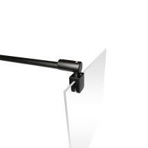 Stabilisator Für 5-8 Mm Glas, Kürzbar Und Winkelbar, Haltestange Für Glas/wand Stabilisation, Wandhalterung Für Duschwand, Mattschwarz, Individuell 