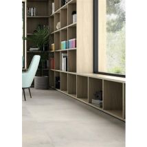 Carrelage De Sol Effet Béton/ciment- Série Madox (60.5x60.5 Cm) - Dimensions: 60,5 X 60,5 Cm - Blanco Non Rectifié