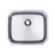 Prima - 1.0 Bowl Undermount Kitchen Sink With Waste Kit 530mm L X 450mm W - Stainless Steel
