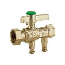 Gruppo Uscita Contatore Con Ritegno E Scarico F1/2"" X 3/4""f Girevole