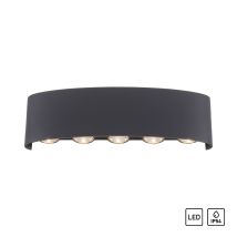 Applique Esterna Antracite Led 8w 3000k Ip54 Carlo Paul Neuhaus