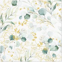 Servilletas De Papel Paw Złote Eukaliptusy Multicolor 33x33 Cm