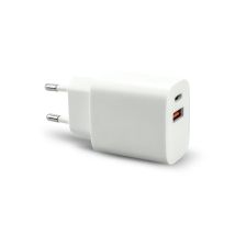 Cargador USB Tipo C + USB 20W – Adaptador para dispositivos iOS y Android – Carga rápida y segura – Certificaciones CE y RoHS