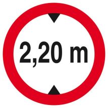 Starres Schild Verboten Für Fahrzeuge Über 2.20m Höhe D.180mm Taliaplast - 627275