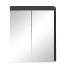 Armadio Da Bagno Trendteam Amanda - 2 Porte Specchio - Grigio - 60x17x77cm