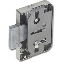 Serrure De Meuble Avec Cle Europeenne - Dimensions Du Canon : 30 Mm - Acier Nickele - Avec Cles, Plaque De Fermeture Et Vis