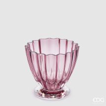 Edg Enzo De Gasperi Vaso Glory H 13 Cm D 14 Cm Antique Pink