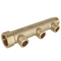 Collecteur Mâle-femelle 3/4'' (20/27), 3 Départs Mâle 1/2'' (15/21), Pour Sanitaire Et Chauffage