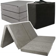 Viking Choice - Faltbare 2-personen-matratze – Waschbarer Bezug – 195 Cm X 120 Cm X 7 Cm – Grau