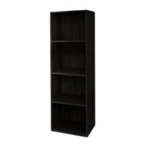 Libreria Mensole Scaffale Casa Ufficio Soggiorno Desing Moderno Di Colore Nero - Cm 40x29x132