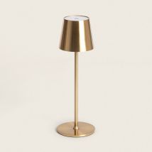 Ledkia - Led-tischlampe 3w Tragbar Aus Metall Mit Wiederaufladbarem Usb Akku Anisa Gold