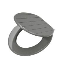 Tiger - Baya Sedile Per Wc, Acciaio Inox, Grigio, 37,5 X 5 X 43 Cm