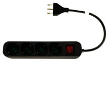 Partenopea Utensili - Presa Quadrupla Bipasso Schuko 2p/t 10/16a Con 4 Prese 10/16a E Spina 16a 2p/t