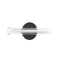 Aplique OSLO negro mate 8W – Cristal transparente – Luz cálida 3000K