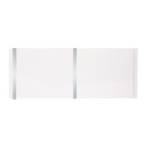 Starline - Bathroom Ceiling Cladding Panels White & Chrome Pvc 250x2600mm Pack Of 4 - 2.6m2