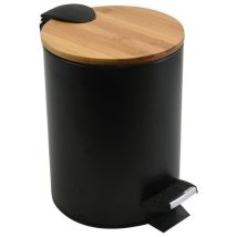 Papelera De Baño Spirella Adonis De 3 Litros, Sin Marca, Madera Negra
