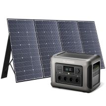 R1500 Tragbare Powerstation Mit 400w Solarpanel, 1152wh Lifepo4 Batterie Mit 1800w Ac Ausgang Solargenerator, 43db Leise Betrieb Mobile 