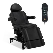 Barberpub Kosmetikliege Elektrisch Mit 3 Motoren & Rollen, Massageliege Klappbar & 18cm Höhenverstellbar, 180°drehbare Armlehnen, Tattoo Liege Für Spa