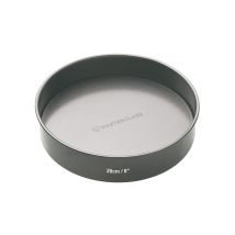 Masterclass 20cm Loose Based Sandwich Tin With Ptfe, Pfoa And Bpa Free Non Stick, Robust 1mm Thick Carbon Steel, 8 Inch Round Cake Pan, Grey