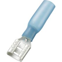 Conrad Components 738960 Presa Piatta Con Guaina Termoretraibile Larghezza Spina: 6.4 Mm Spessore Spina: 0.8 Mm 180 ° P