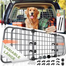 Lovpet Hundegitter Auto, Autoschutzgitter, Trenngitter Universal, Verstellbare Breite, Kofferraum Autogitter Maße 30 X 92-152 Cm, Anthrazit