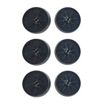 Ersatzteil - Set Sechs Kohlefiltern Acm14 145x30mm - - Candy, Ariston Hotpoint, Sogelux, Airlux Rosieres Beko, Glemgas, Aya, Indesit, Proline, Leisure