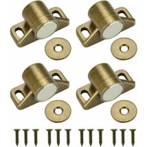 Niceone - 4pcs Aimant Pour Porte Placard Loquet De Porte Magnétique Fermeture De Porte Aimantée Avec 4 Rondelles Et 12 Vis Fermeture Magnétique 