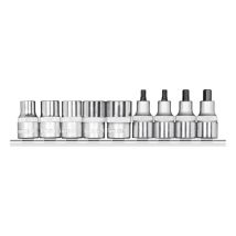 Gedore Red R68008009 1/2" Drive Screwdriver Bit Sockets 9 Pieces With Rail