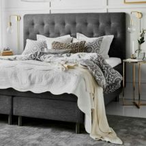 Cabecero De Cama Tapizado Antimanchas Paris 16570 Gris Marengo