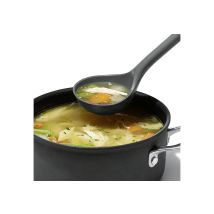 OXO Schöpflöffel aus Silikon – Hitzebeständig, Flexibel, Schwarz – 35,5 cm – Spülmaschinenfest
