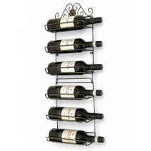 Weinregal Wand Metall Schwarz 240404 Flaschenregal Schmal Wandmontage Wine Rack Weinflaschenhalter Weinhalter Flaschenhalter - Dandibo