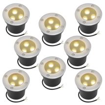 Tolletour 8x 3w Bodenleuchte Ip65 Außen Led Leuchte Bodeneinbaustrahler Bodenstrahler Bodenlampe Warmweiß