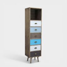 Cómoda Ahorraespacio De Madera Con 6 Cajones Orleans