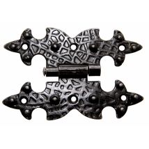 10pz Cerniera Ferro Battuto Piana Art. 313/b Mm 95x65
