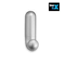 Gancio adesivo J Inofix – Cromo opaco – 6 pezzi – Facile installazione senza fori