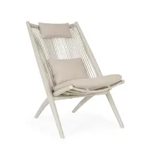 Bolzano Acri Gartenstuhl 66x84 Weiß Aluminium